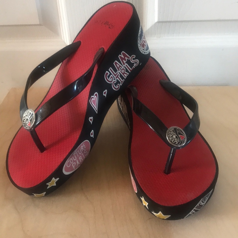 EUC Brighton “Glam Mode” Wedge Flip Flops